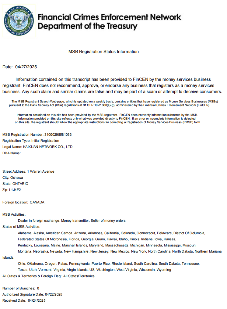 US MSB financial license